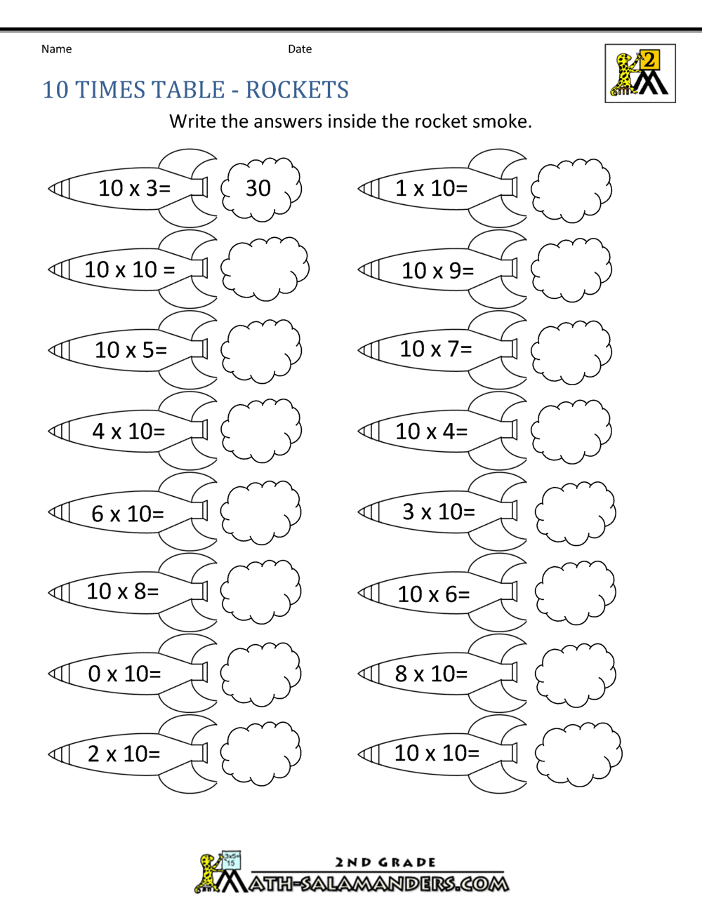 10 Times Table 10 Times Table