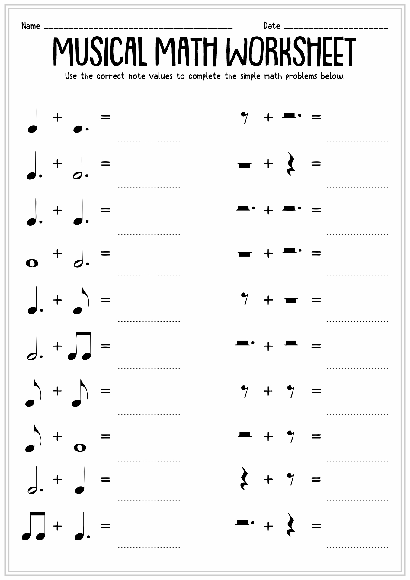 11 Music Theory Worksheets Note Value Free PDF At Worksheeto 11 Music Theory Worksheets Note Value Free PDF At Worksheeto