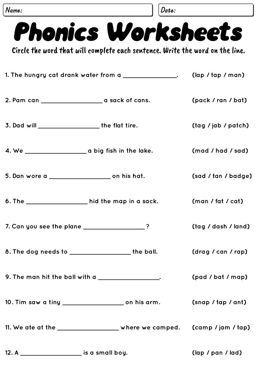 Phonics For Older Students Middle School High School Adult Worksheets Library