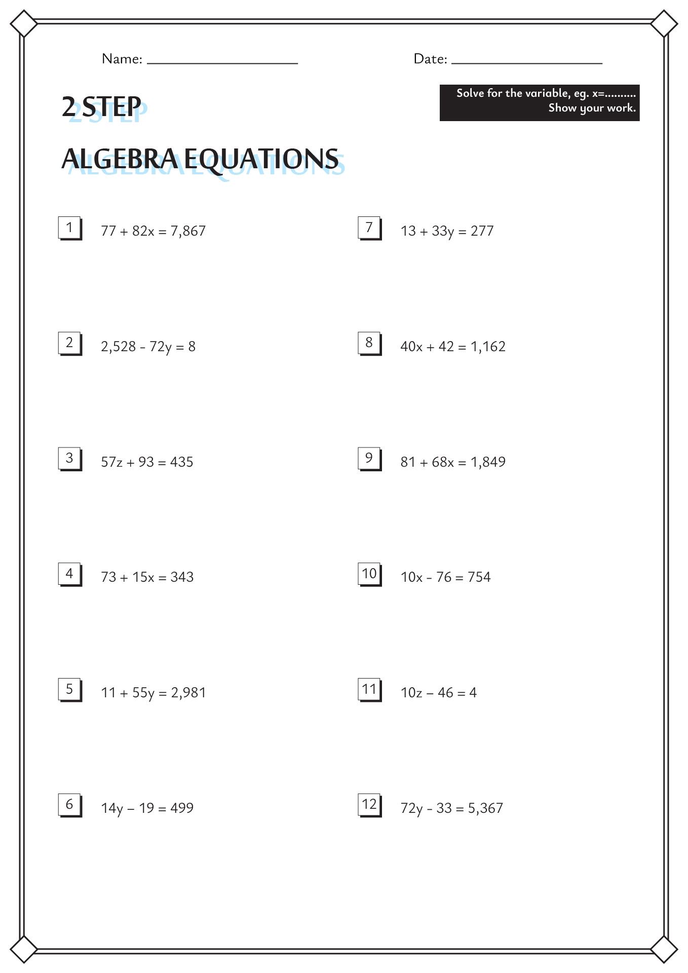 15 Linear Equations Worksheet 7th Grade Free PDF At Worksheeto 15 Linear Equations Worksheet 7th Grade Free PDF At Worksheeto