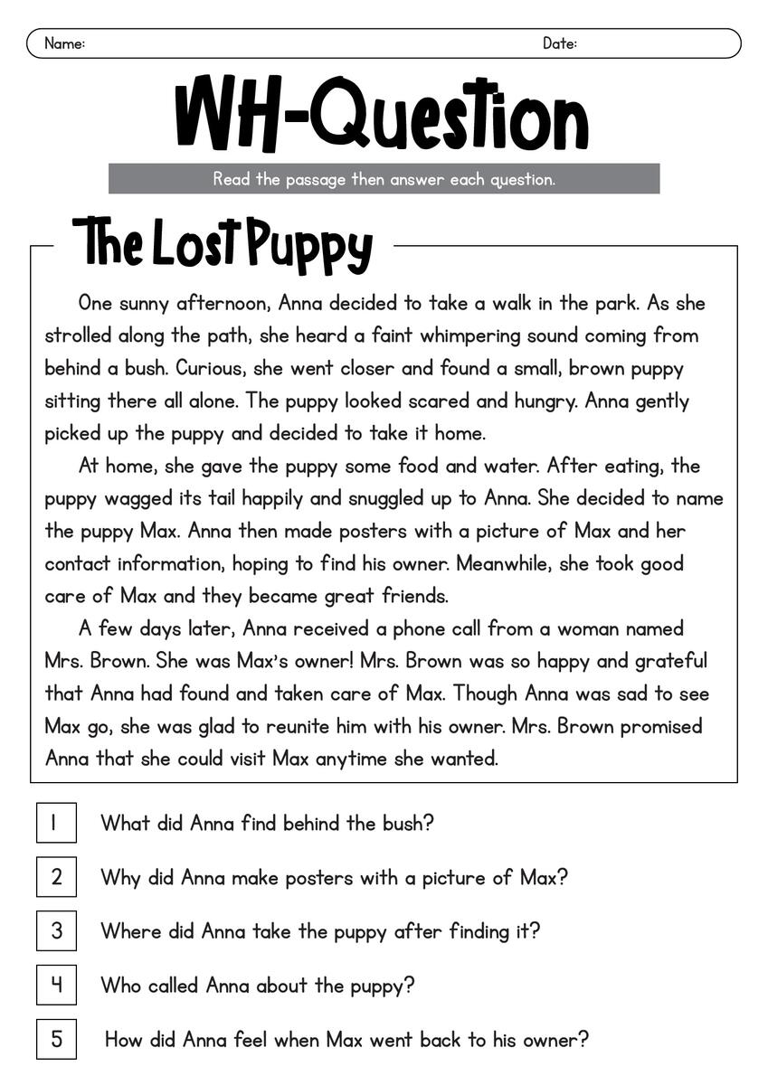 Engage And Enhance 4th Grade Reading Comprehension Worksheets For Skillful Learning
