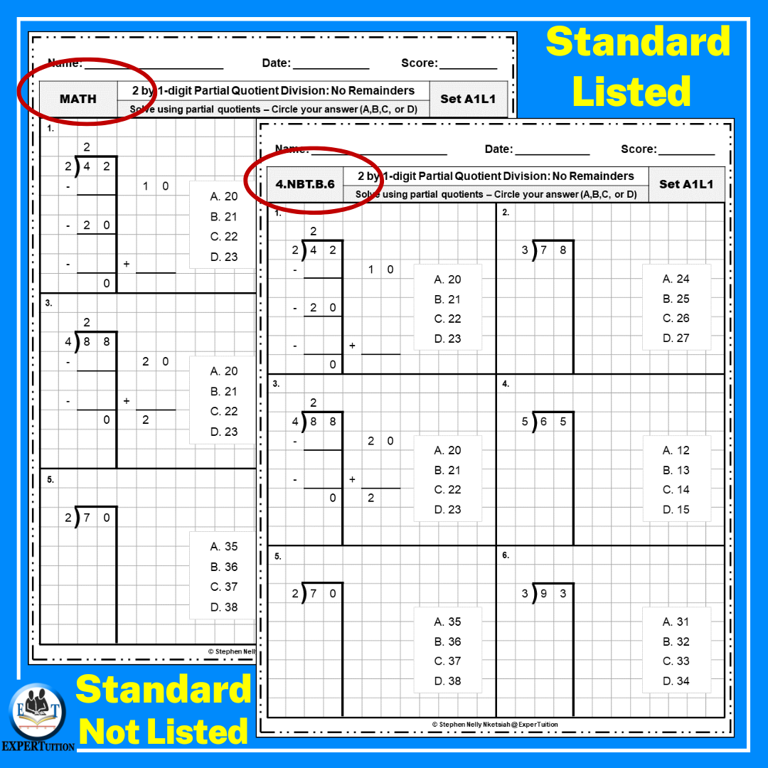 2 Digit By 1 Digit Partial Quotients Division With And Without Remainders Practice Worksheets Made By Teachers 2 Digit By 1 Digit Partial Quotients Division With And Without Remainders Practice Worksheets Made By Teachers