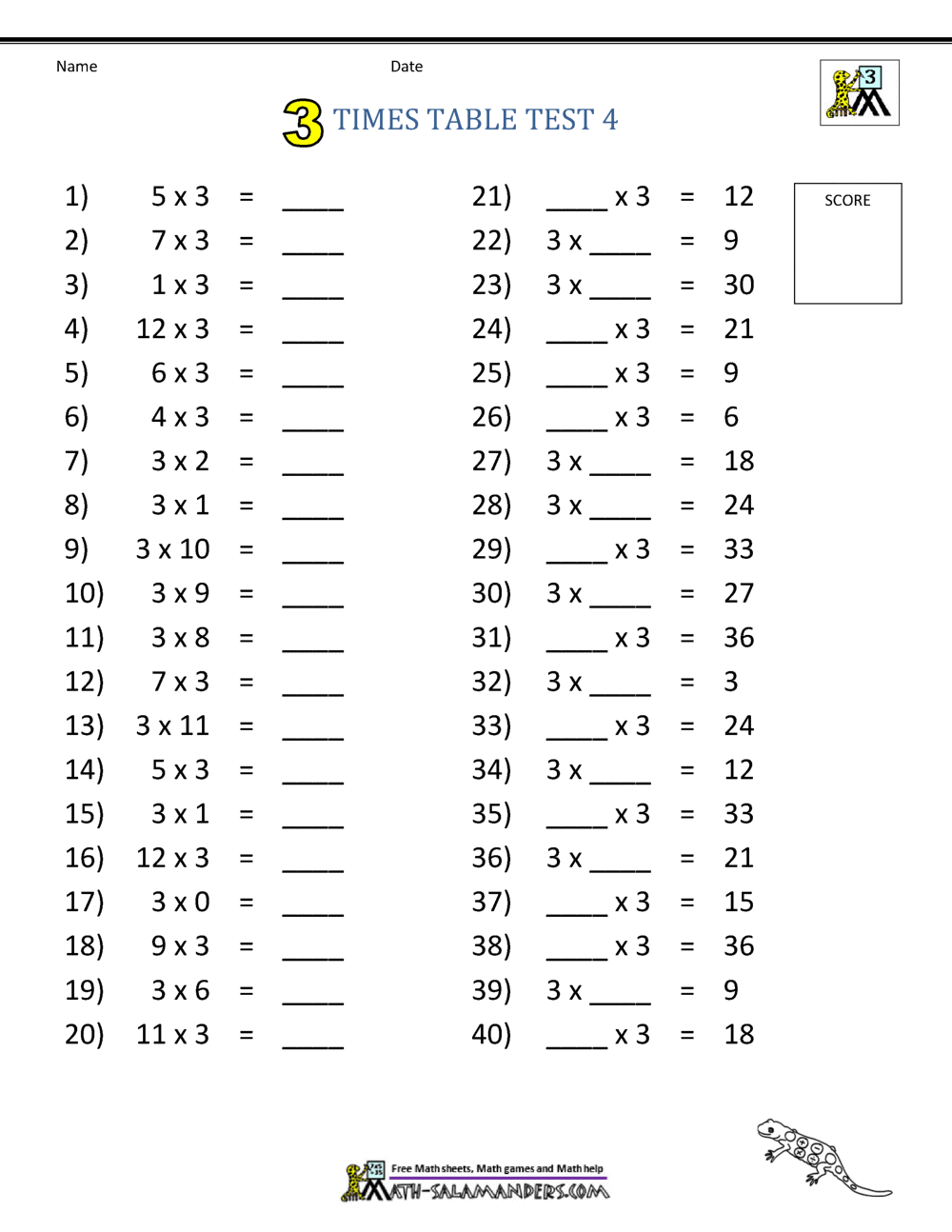 Multiplication Times Tables Worksheets 2 3 4 5 Times Tables Four Worksheets FREE Printable Worksheets Worksheetfun