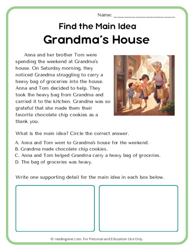 3rd Grade Worksheets Activities ReadingVine
