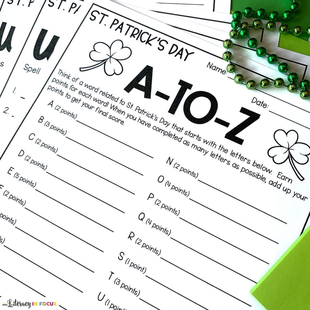 4 St Patrick s Day Vocabulary Activities Your Students Will Love Literacy In Focus