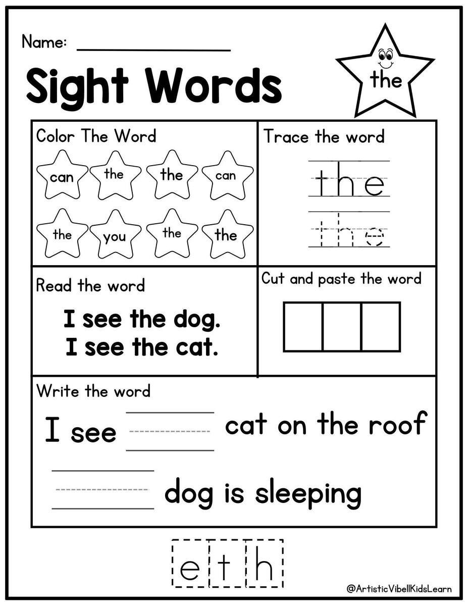 40 Printable Let S Learn Fry 1st Forty Sight Words Worksheets Kindergarten 1st Grade Handwriting And Spelling Activity Learning Etsy
