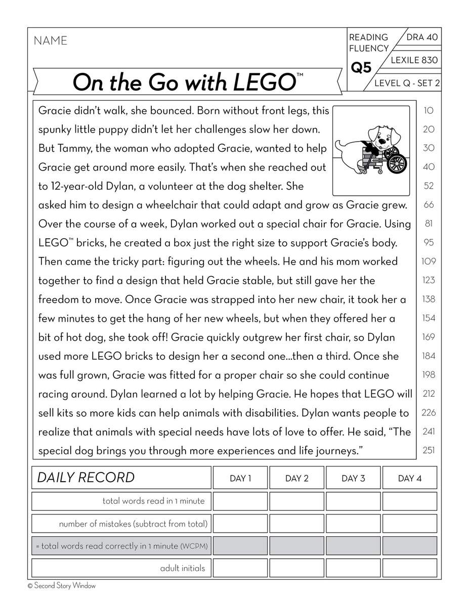 4th Grade Printable Fluency And Reading Comprehension Passages For Homework Or Homeschool Educational Activity Reading Practice Worksheets Etsy