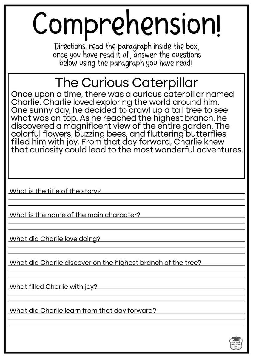 5 Printable Reading Comprehension English Worksheets Ages 4 7 KG1 To Grade 2 Etsy Free Printable Fourth Grade Reading Comprehension Worksheet Download Free Printable Fourth Grade Reading Comprehension Worksheet Png Images Free Worksheets On Clipart Library