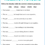5 Printable Relative Pronouns Worksheets With Answers Englishan