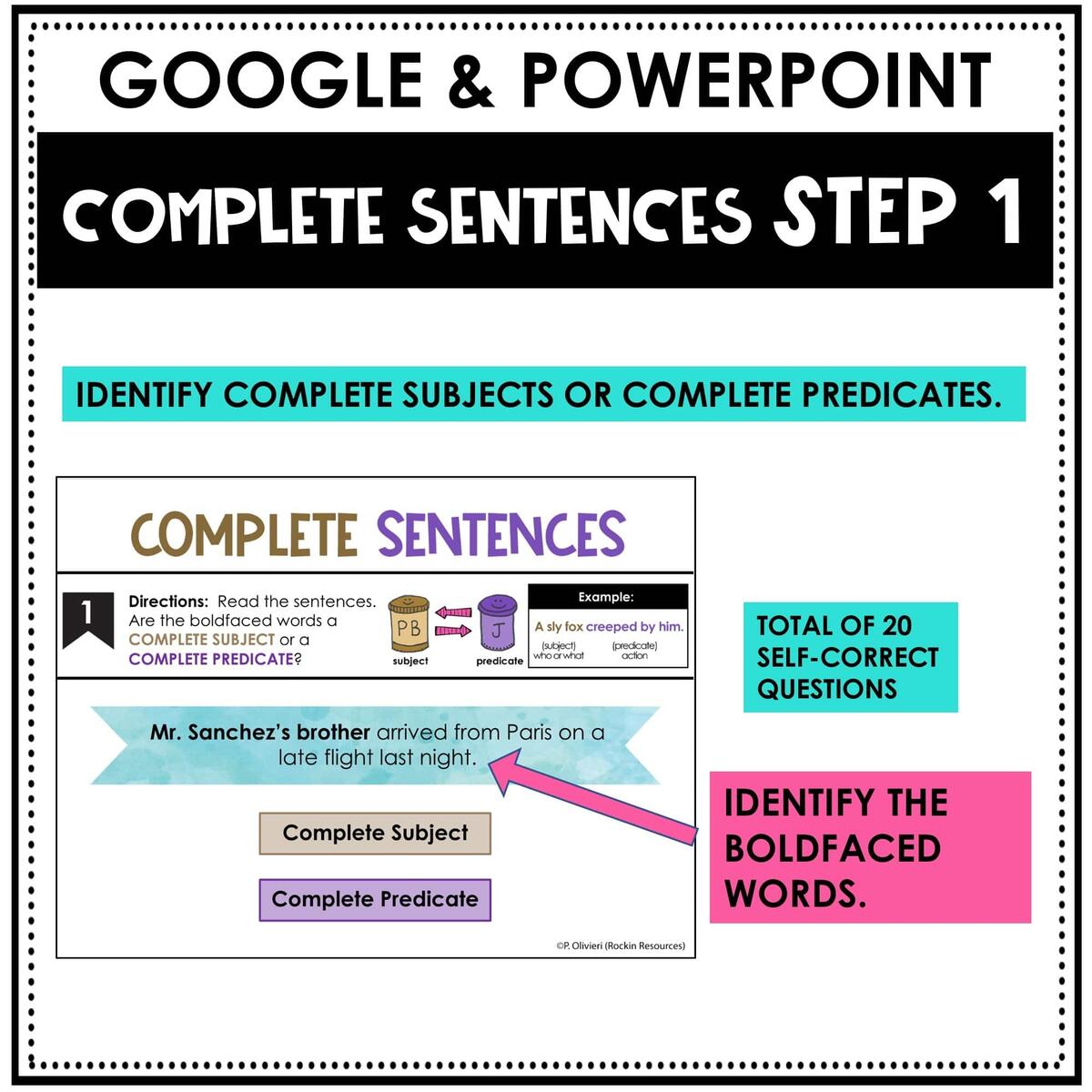 5th Grade Digital Step By Step Complete Sentences Practice Rockin Resources Sentence Structure Worksheets Sentence Building Worksheets