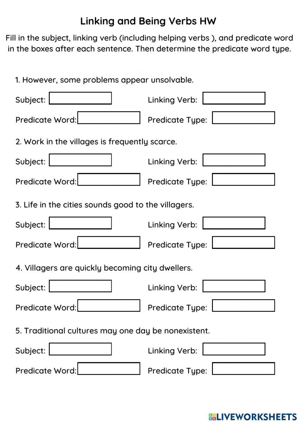 5th Grade Linking Verbs Worksheet Engaging Exercises For Learning 5th Grade Linking Verbs Worksheet Engaging Exercises For Learning