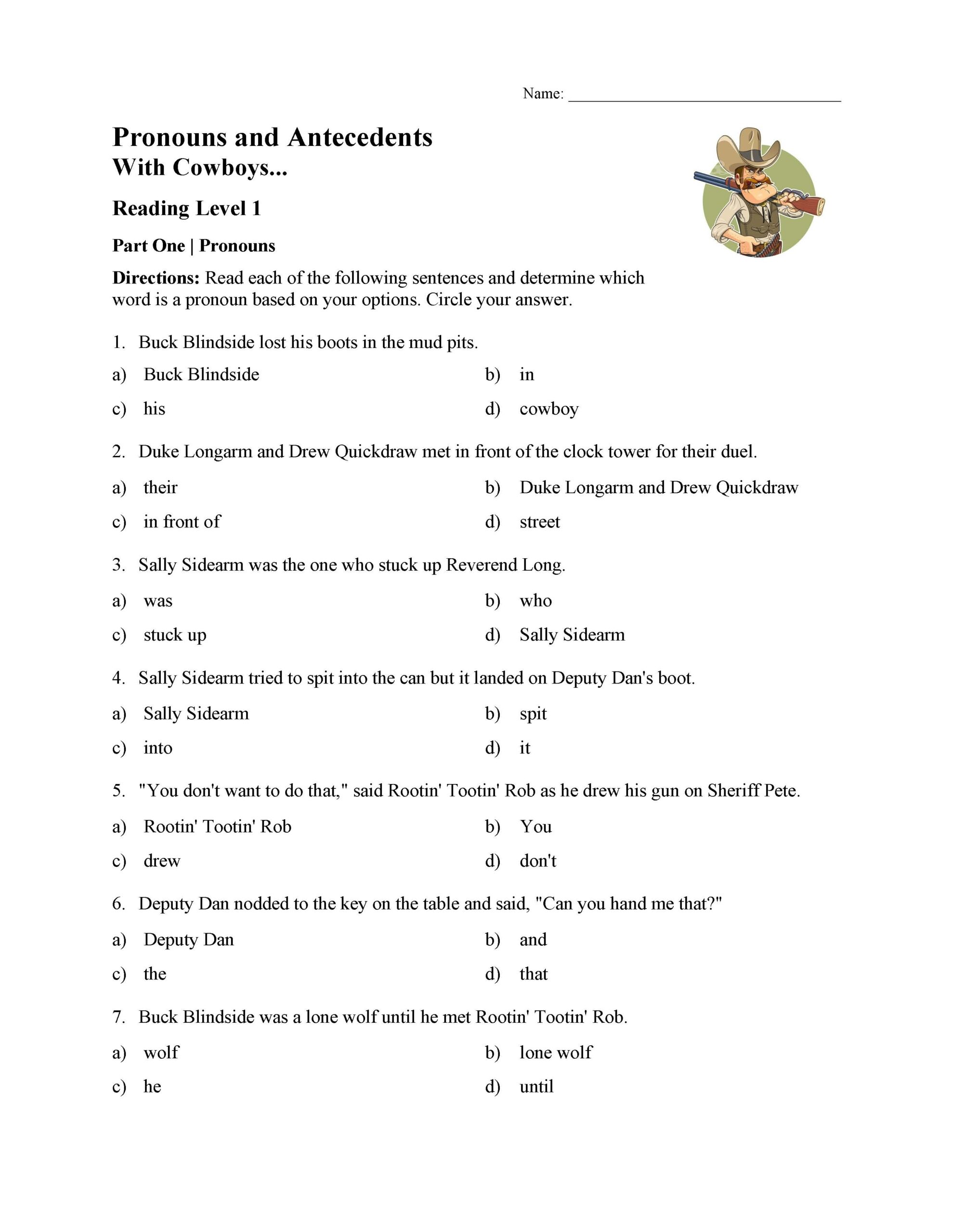 5th Grade Pronouns And Antecedents Worksheets Printable 5th Grade Pronouns And Antecedents Worksheets Printable