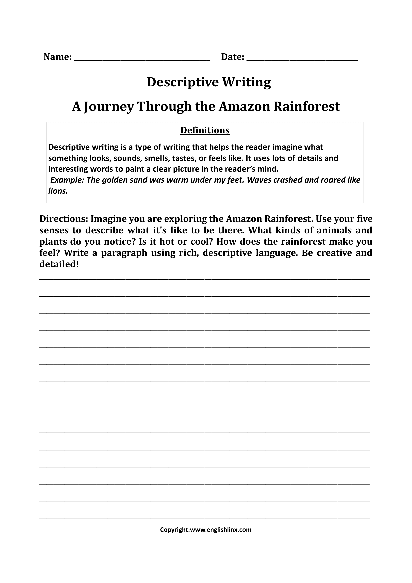 5th Grade Writing Worksheets Printable Writing Practice For Fifth Grade