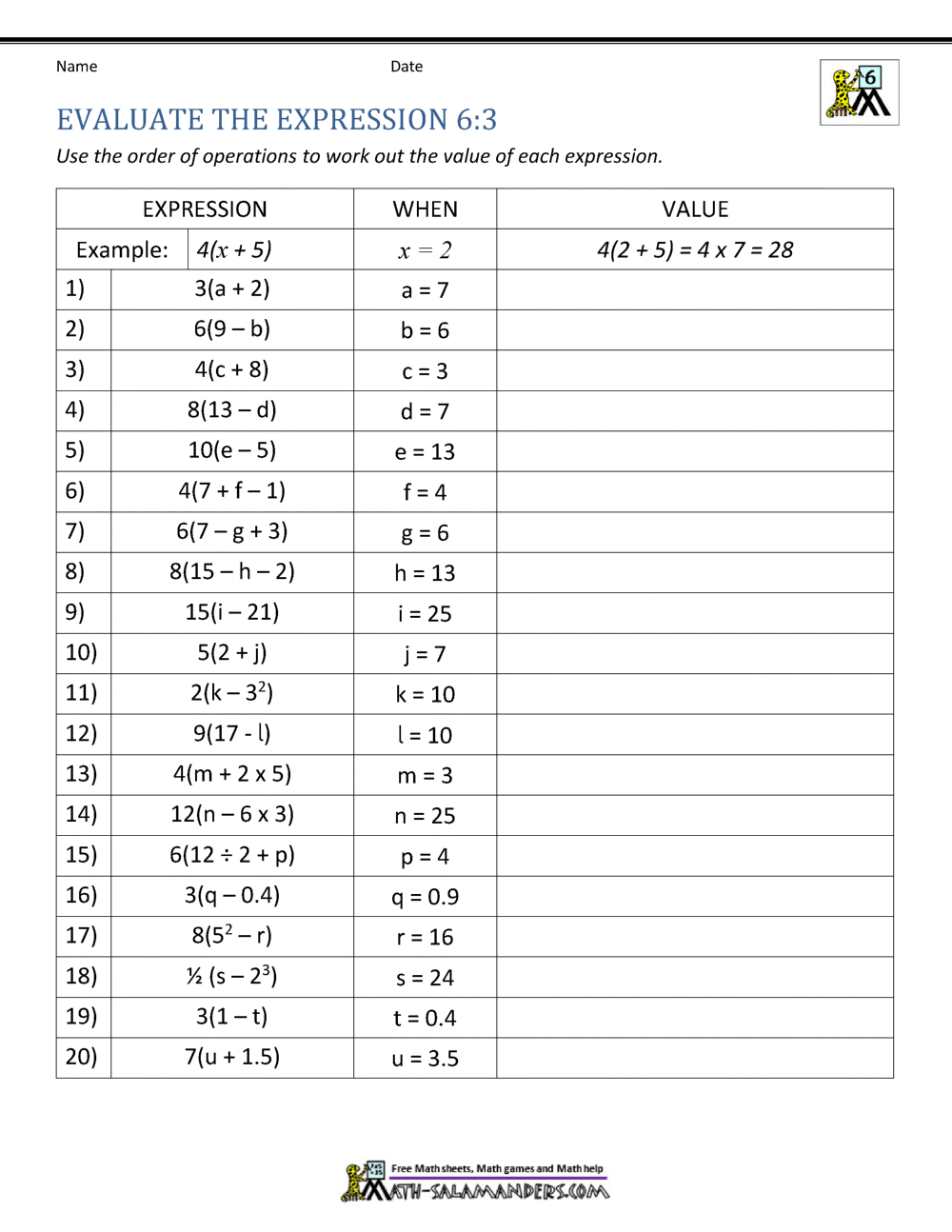 6th Grade Distributive Property Worksheets 6th Grade Distributive Property Worksheets