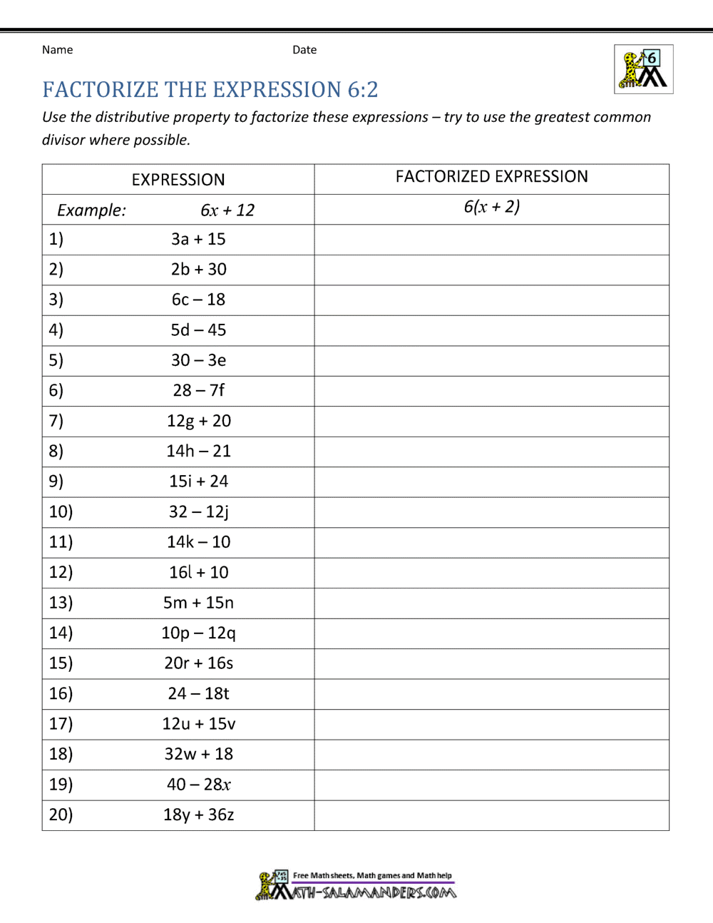 40 Distributive Property Worksheet Samples To Download In PDF