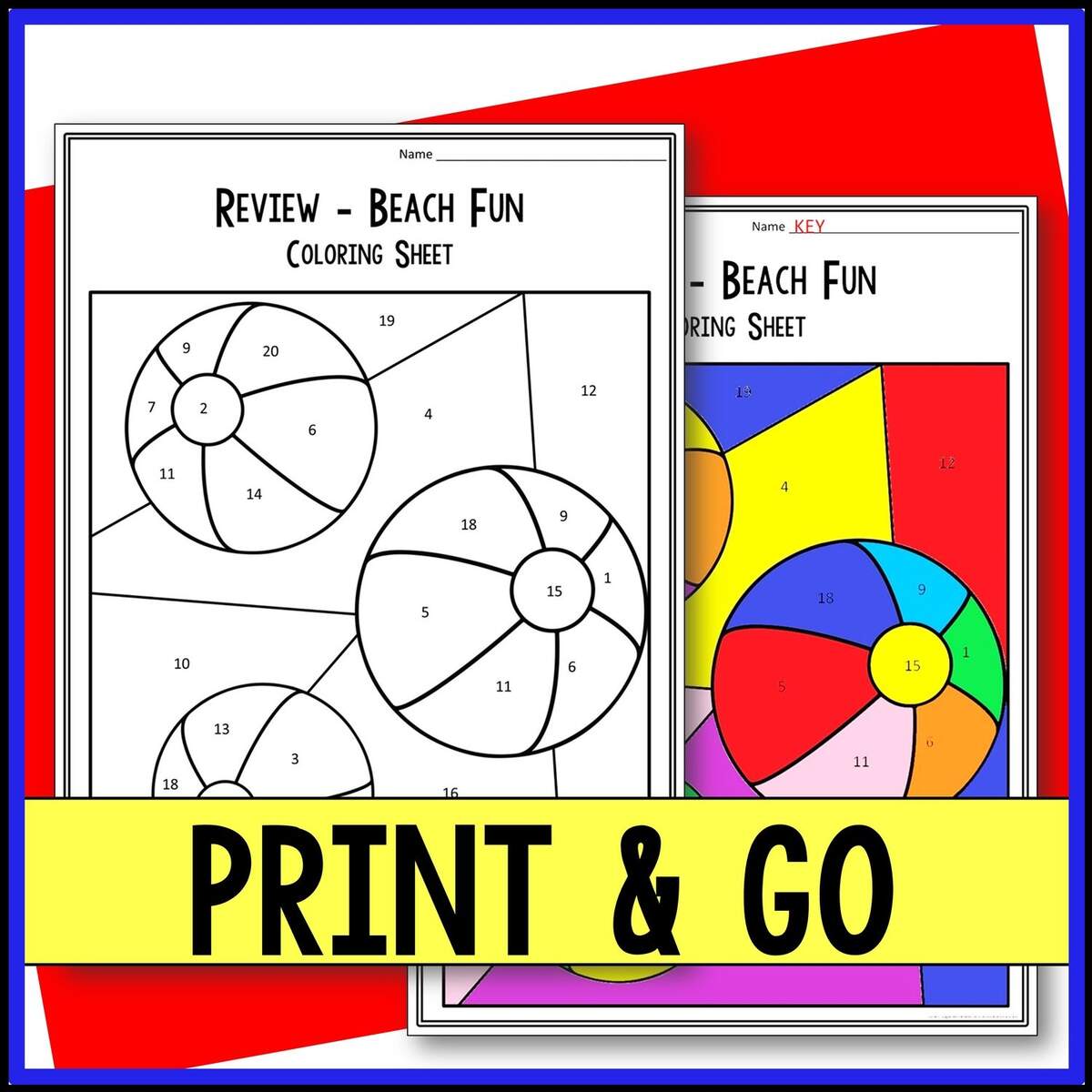 7th Grade Math Review Coloring Activity