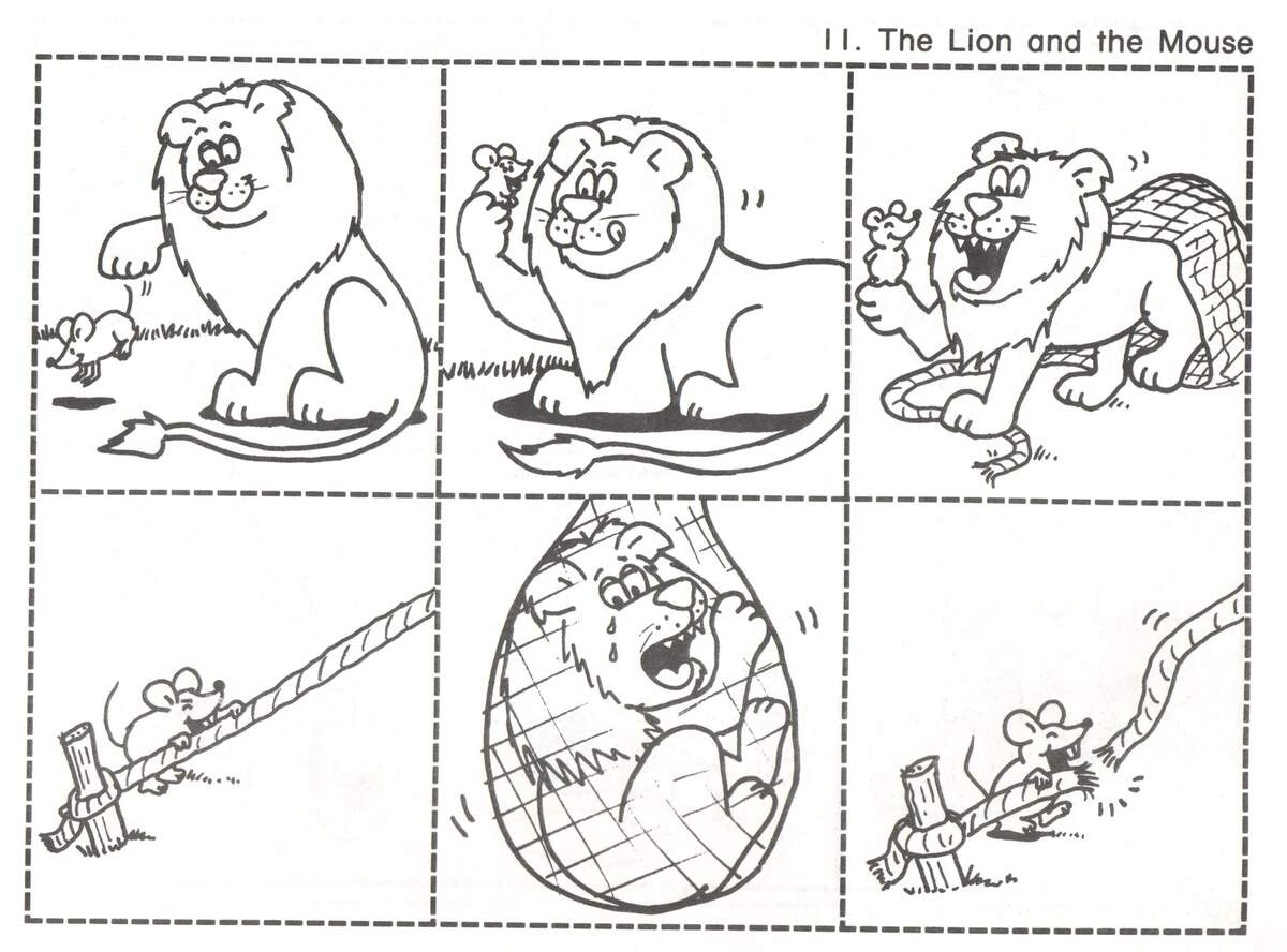 Aesop S Fables Printables The Lion And The Mouse Simple Living Creative Learning
