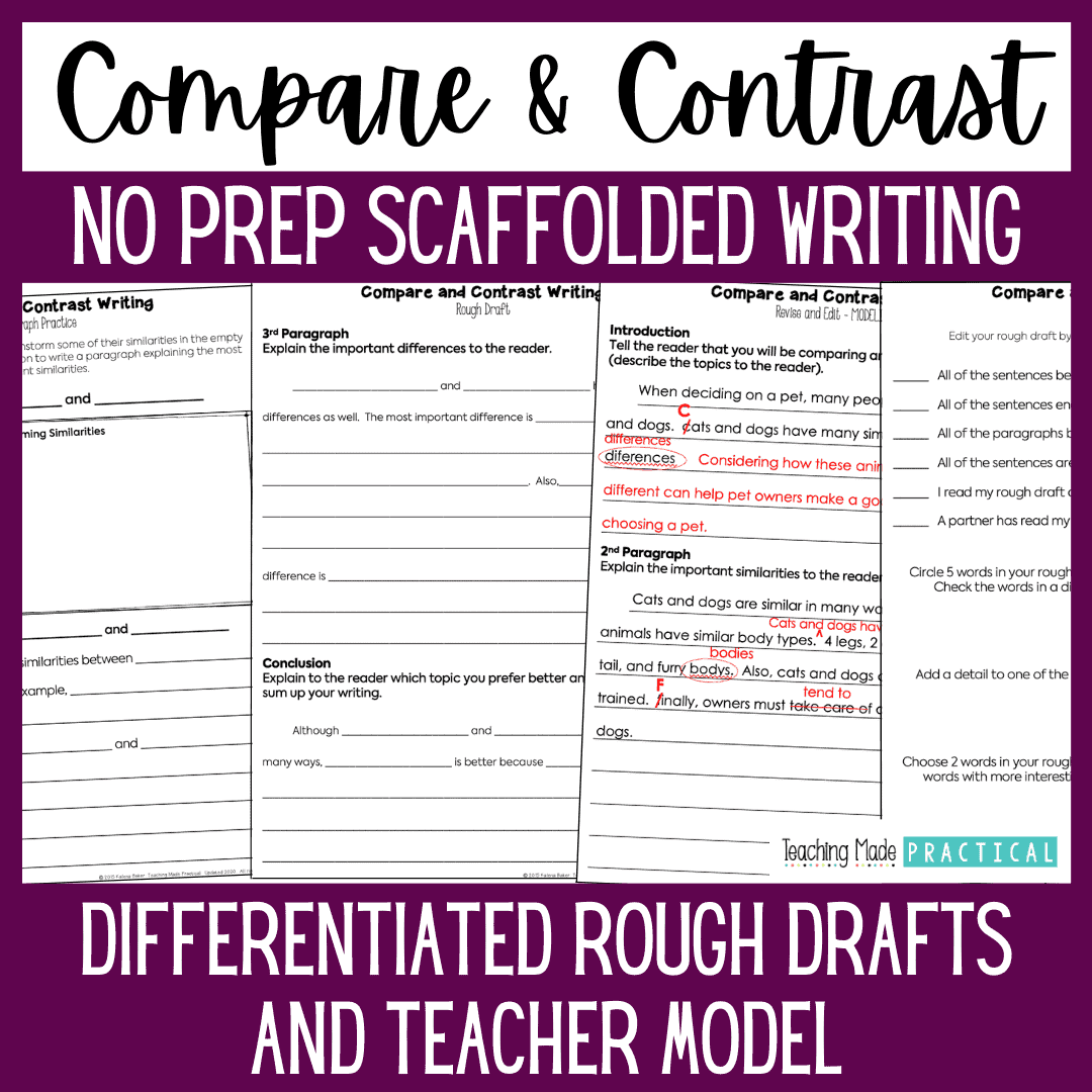 A Free Compare And Contrast Printable Teaching Made Practical Text Structure Worksheets Compare And Contrast Readings Text Worksheets Library