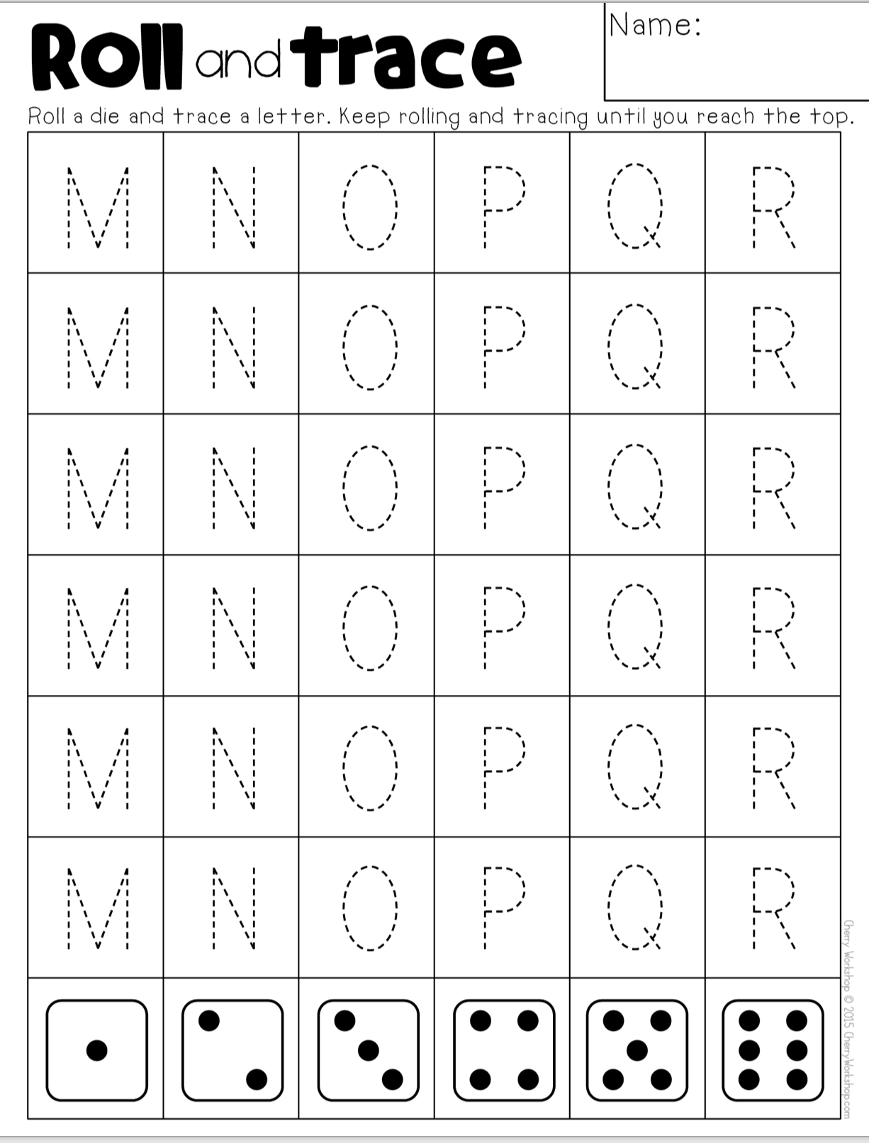 ABC Roll And Trace By Teach Simple