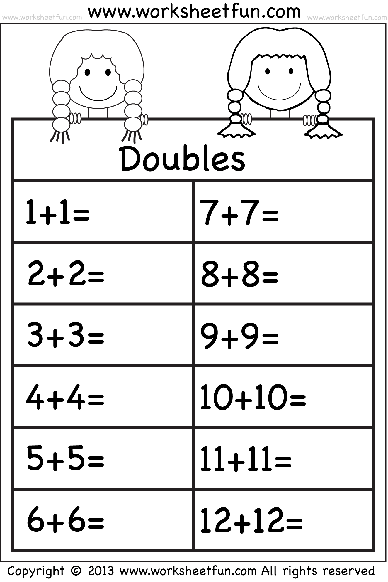 Addition Doubles 1 Worksheet FREE Printable Worksheets Worksheetfun Doubling Numbers To 20 Addition Worksheet Printable PDF Year 2 Year 3 Addition Worksheet
