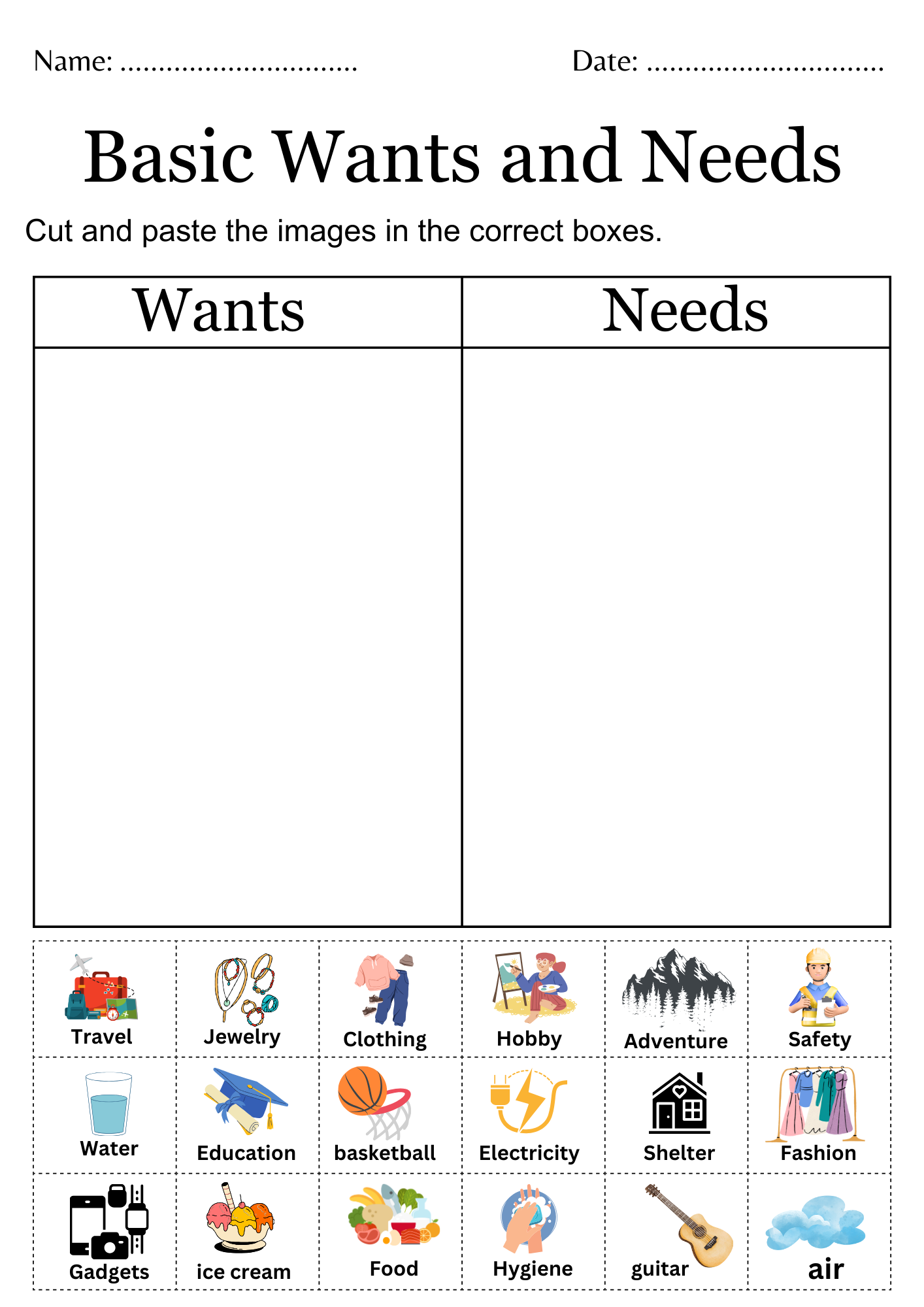 All About Me Therapy Worksheet Made By Teachers 17 Want Vs Need Worksheet Free Printable For Adults Free PDF At Worksheeto