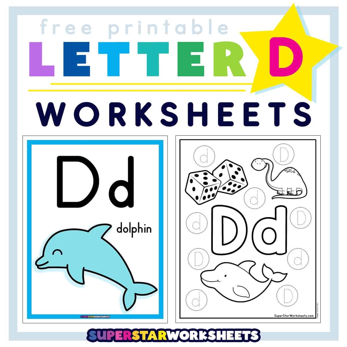 300 Free Letter Tracing Worksheets By Gold Star Fun Vibrant Designs