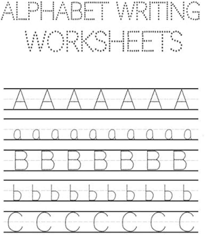 Alphabet Writing Worksheets ABC Writing Practice Books For Preschool Alphabet Writing Practice A To Z Tracing Worksheets Learning Lina Worksheets Amazon Ca Books