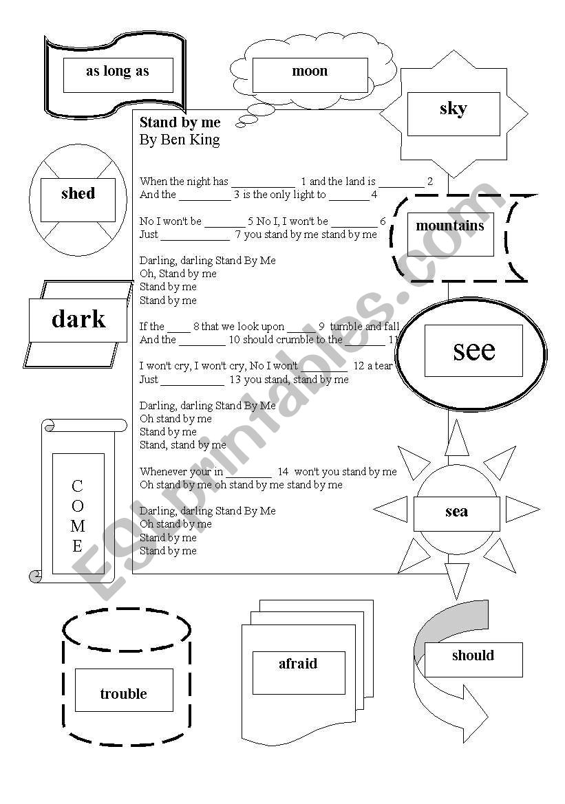 Ben King Stand By Me ESL Worksheet By Lwymax