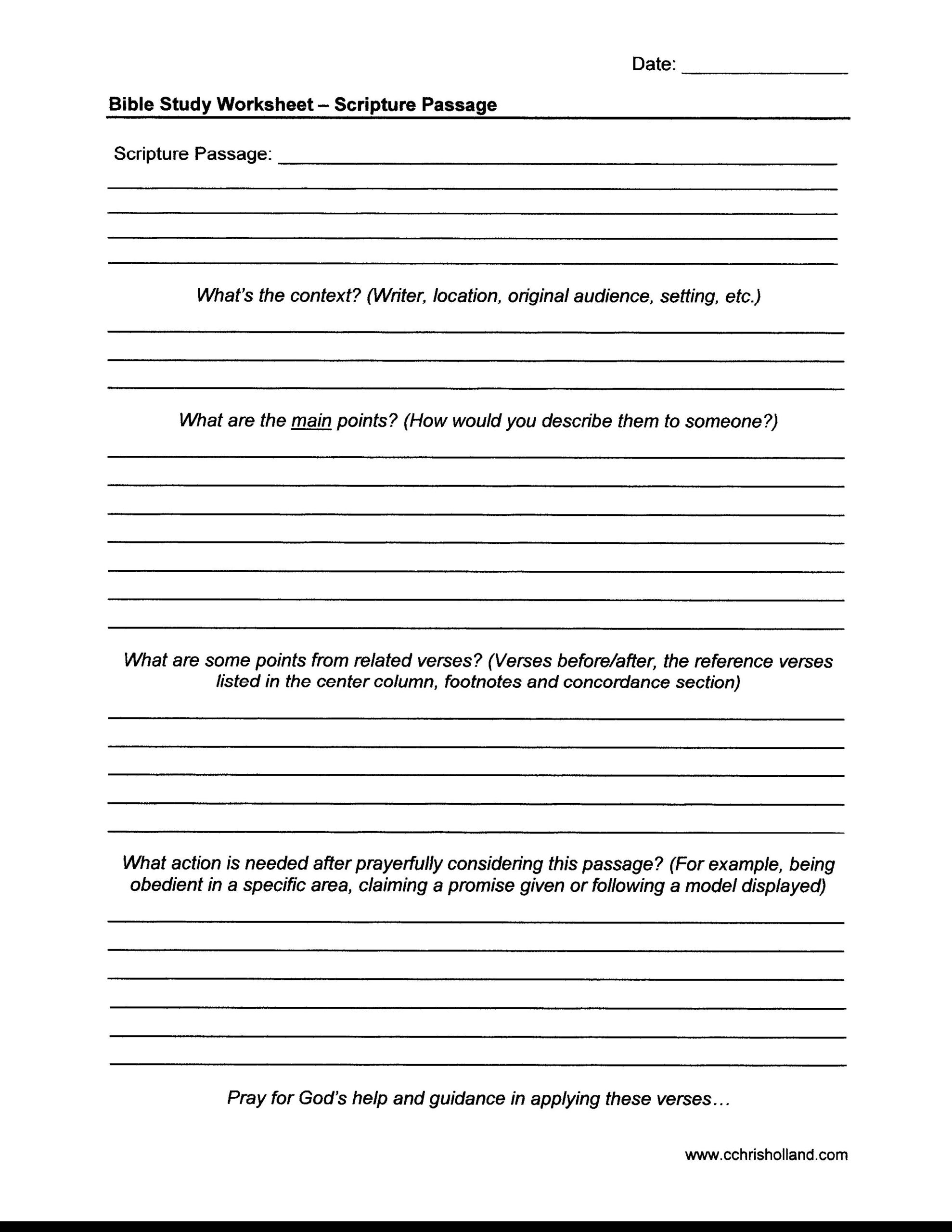Bible Study Worksheets Cchrisholland Bible Study Worksheets 10 Free PDF Printables Printablee