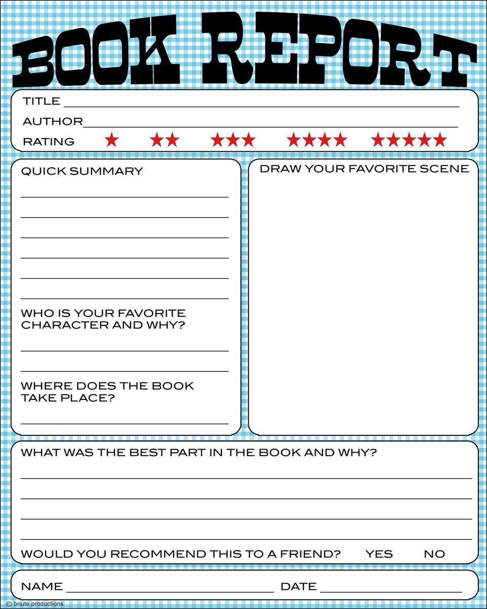 Bnute Productions Free Printable Kids Book Report Worksheet Bnute Productions Free Printable Kids Book Report Worksheet