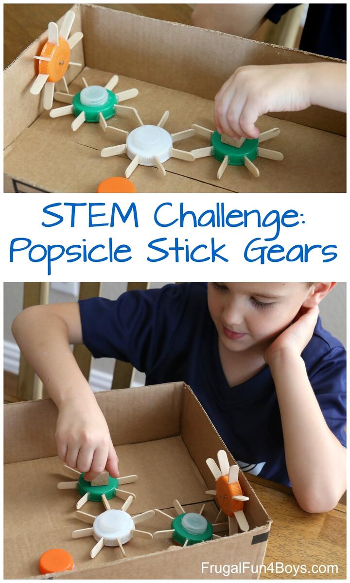 Build Working Gears Out Of Popsicle Sticks Frugal Fun For Boys And Girls Free Telling Time First Grade Worksheets The Artisan Life
