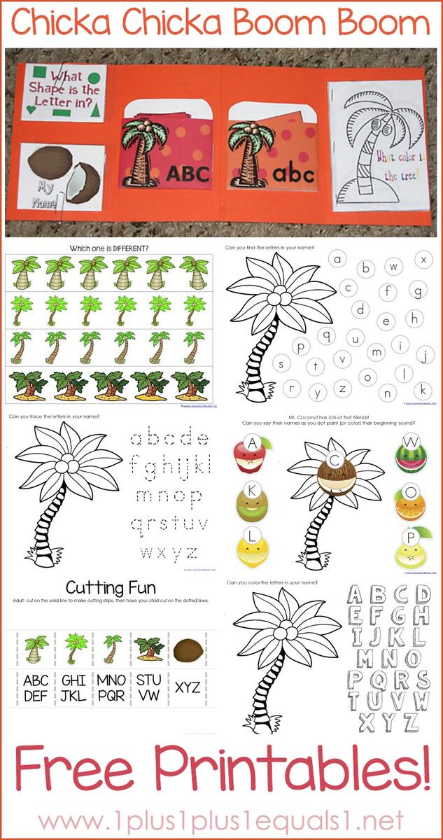 Chicka Chicka Boom Boom Printable Tree Instant Download