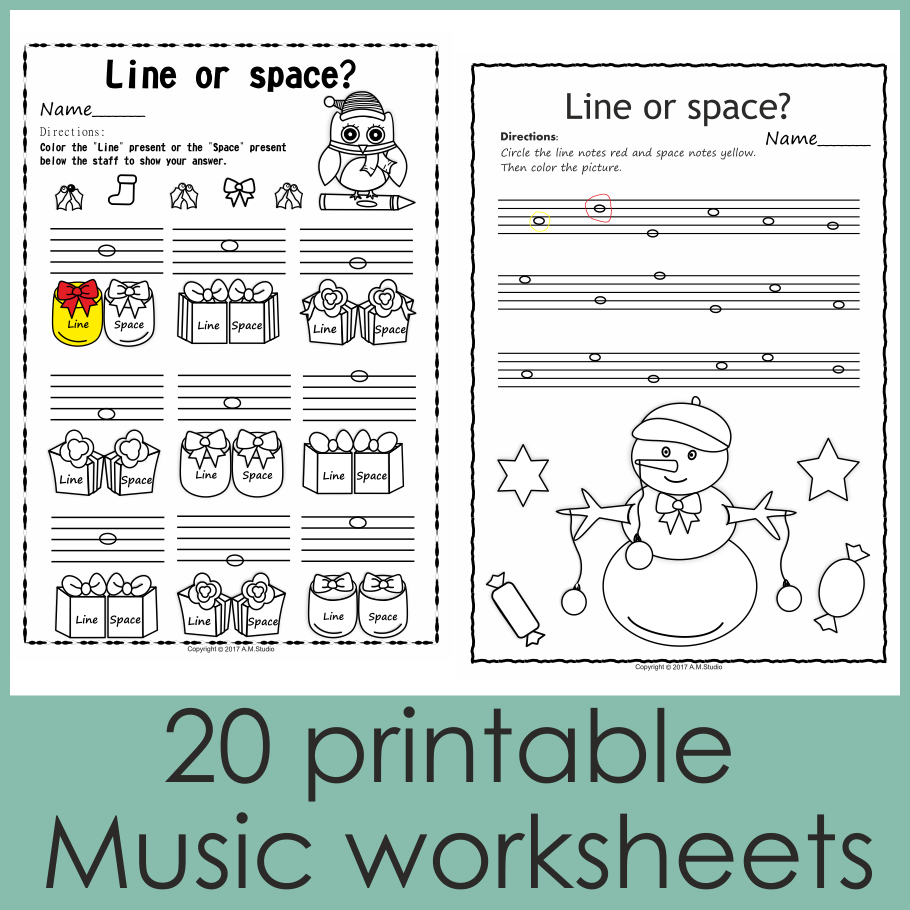 Christmas Music Worksheets Lines Spaces High Low Christmas Music Worksheets Lines Spaces High Low