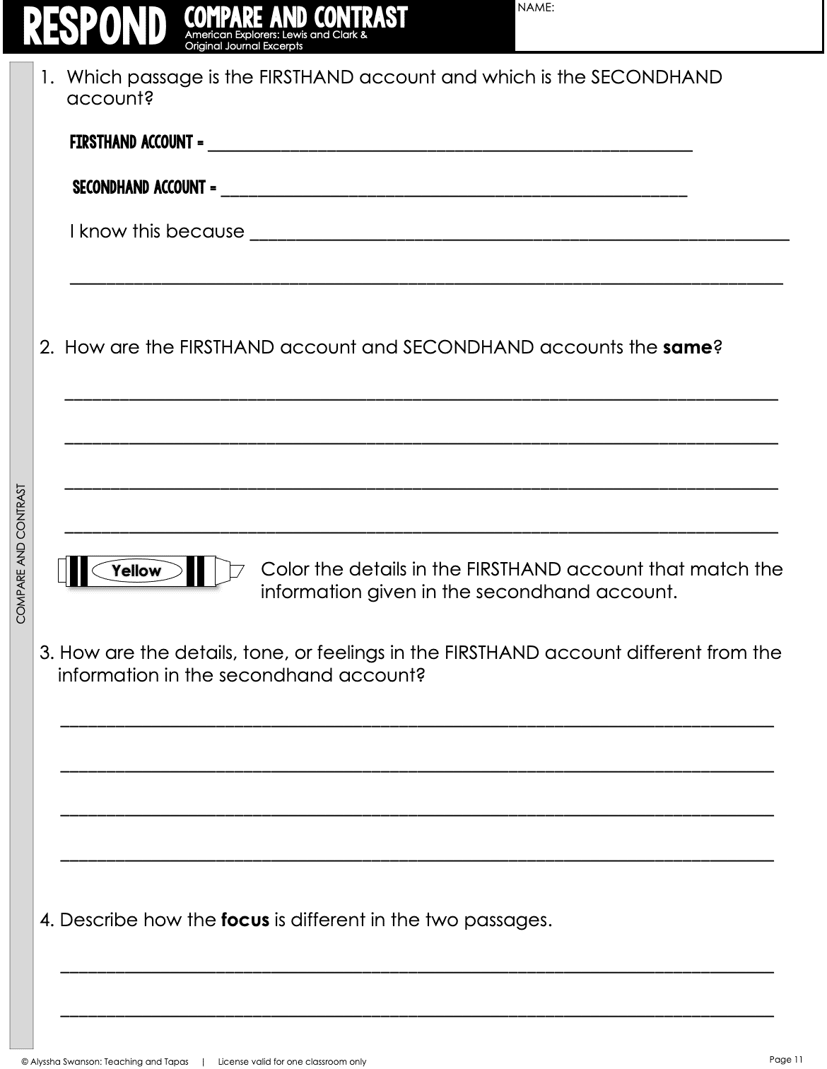 Close Reading Compare And Contrast Two Texts FREEBIE RI 4 6 And RI 5 6 Close Reading Compare And Contrast Two Texts FREEBIE RI 4 6 And RI 5 6