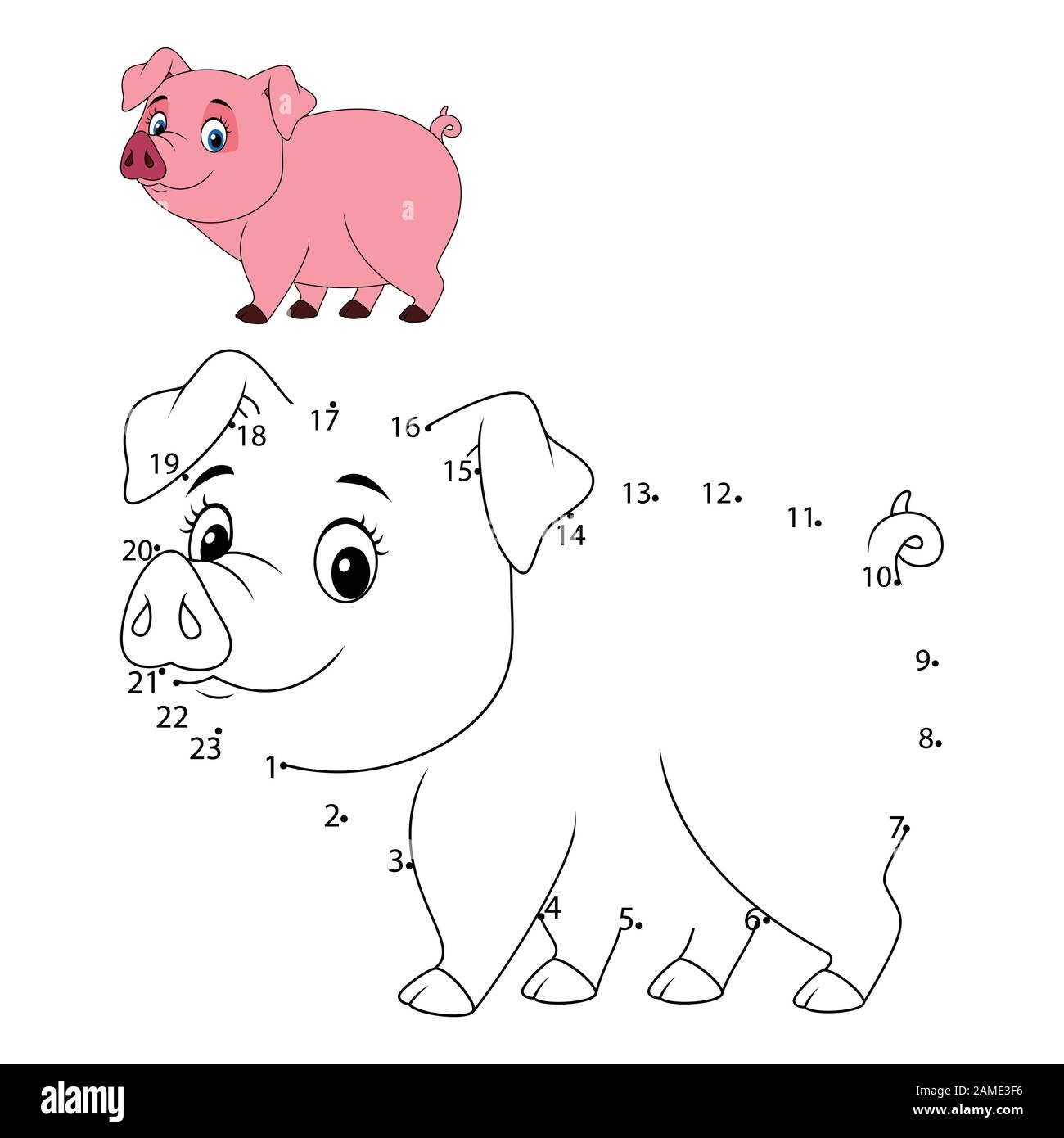 Connect The Number To Draw The Animal Educational Game For Children Cute Little Pig Stock Vector Image Art Alamy Connect The Number To Draw The Animal Educational Game For Children Cute Little Pig Stock Vector Image Art Alamy