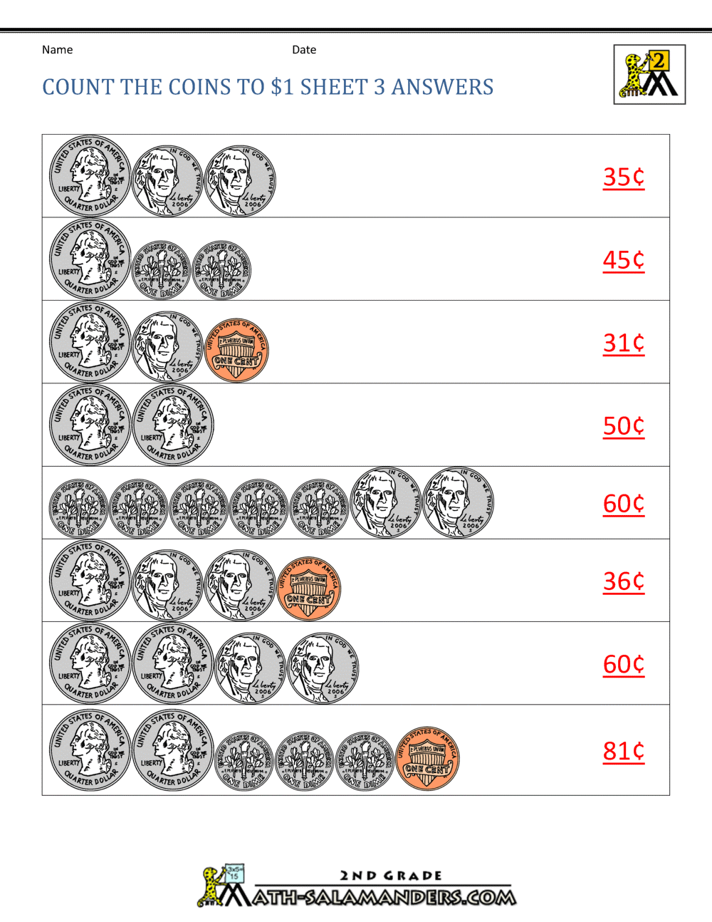 Counting Money Worksheets Up To 1 Counting Money Worksheets Up To 1