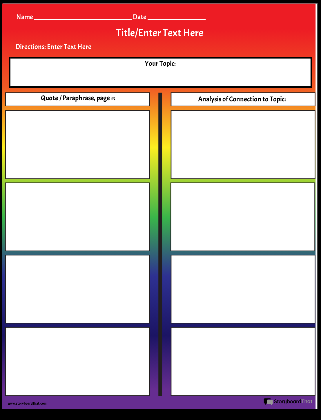 Critical Analysis Essay Outlines By Storyboard That