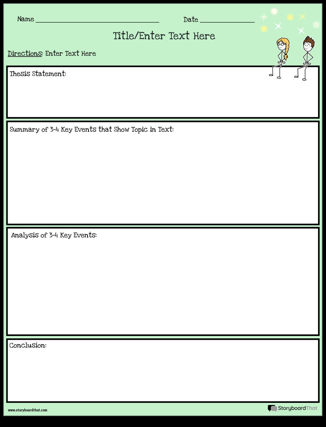 Critical Analysis Essay Outlines By Storyboard That