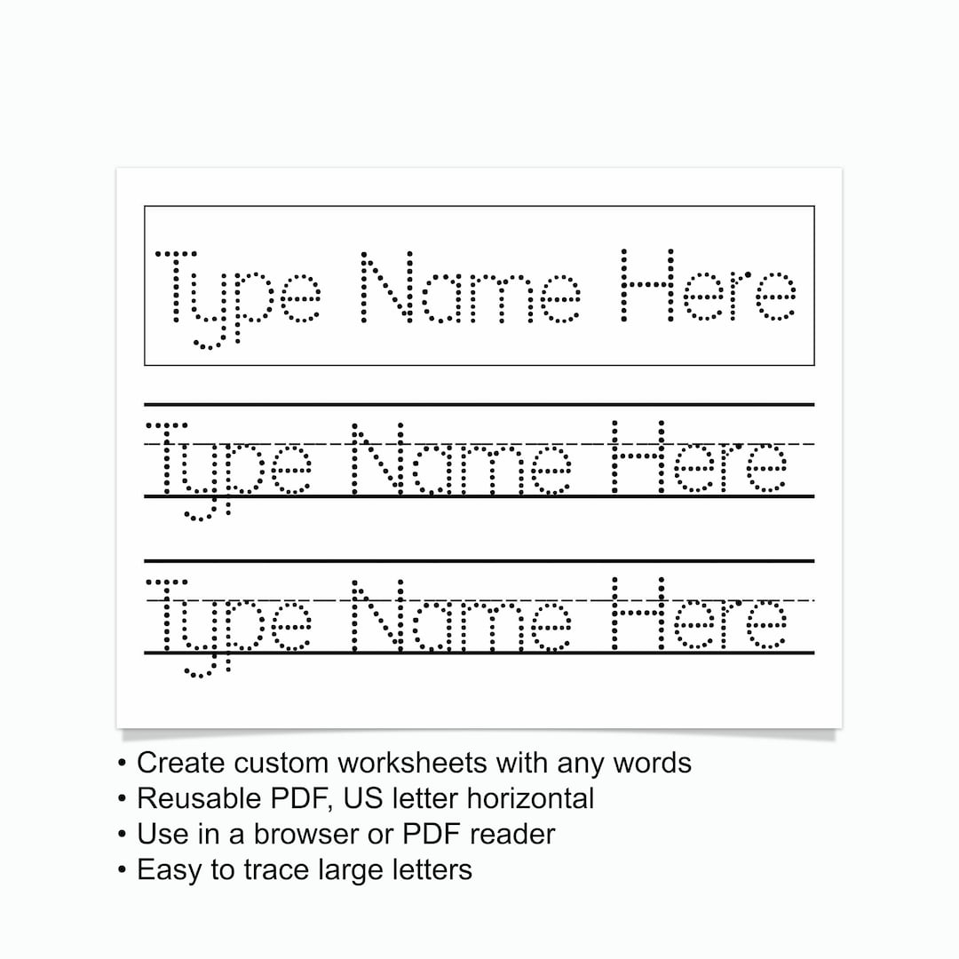 Custom Name Handwriting Practice Sheet Editable Tracing Worksheet Personalized Writing Skills Exercise Printable Learn To Trace And Write Etsy Custom Name Handwriting Practice Sheet Editable Tracing Worksheet Personalized Writing Skills Exercise Printable Learn To Trace And Write Etsy