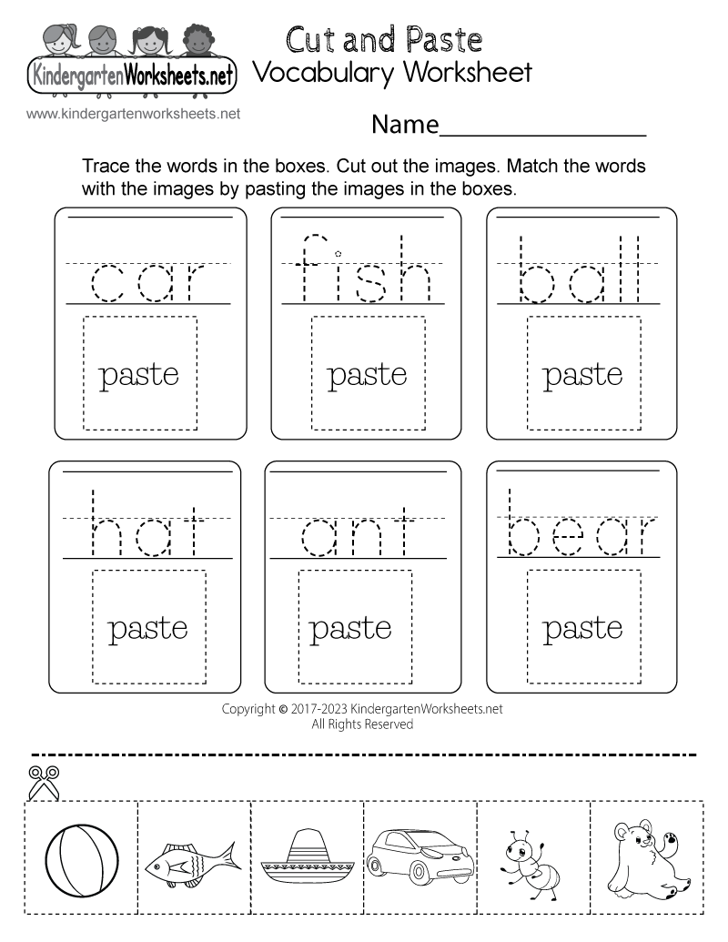 Cut And Paste Worksheets Printable Activities For Kids Free Printables Lettering SVG Files Tools Apps