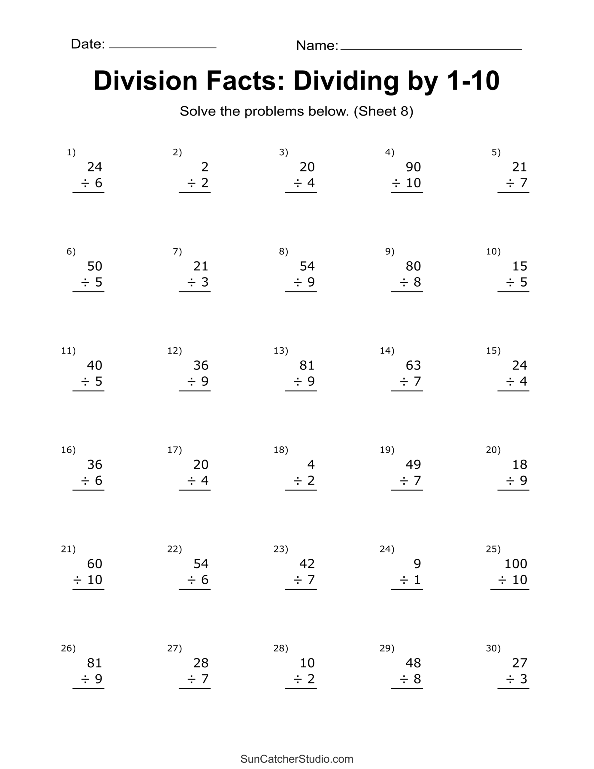 Division Worksheets Problems Free Printable Math Drills Free Printables Lettering SVG Files Tools Apps Division Worksheets Problems Free Printable Math Drills Free Printables Lettering SVG Files Tools Apps