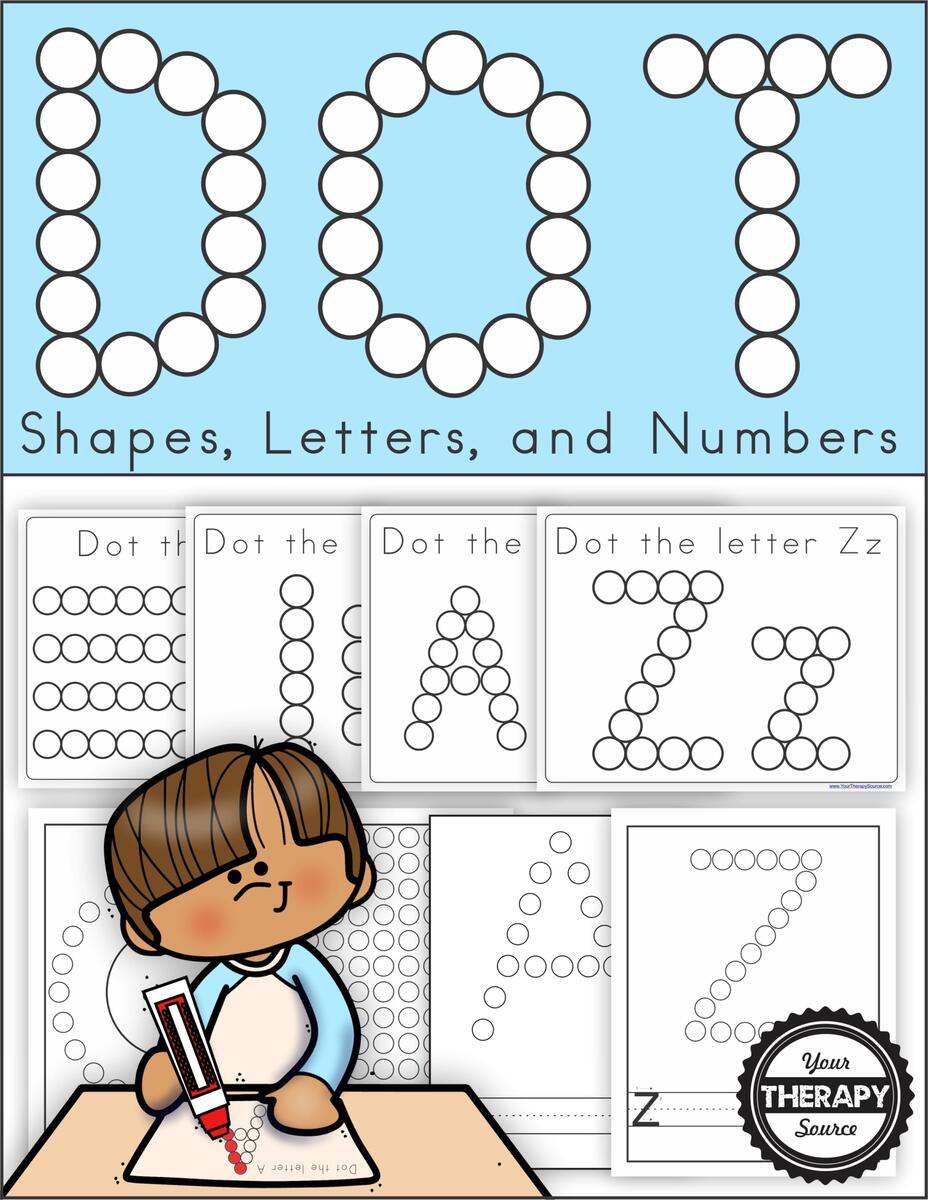 Do A Dot Printable Alphabet Numbers Lines And Shapes Your Therapy Source Do A Dot Printable Alphabet Numbers Lines And Shapes Your Therapy Source