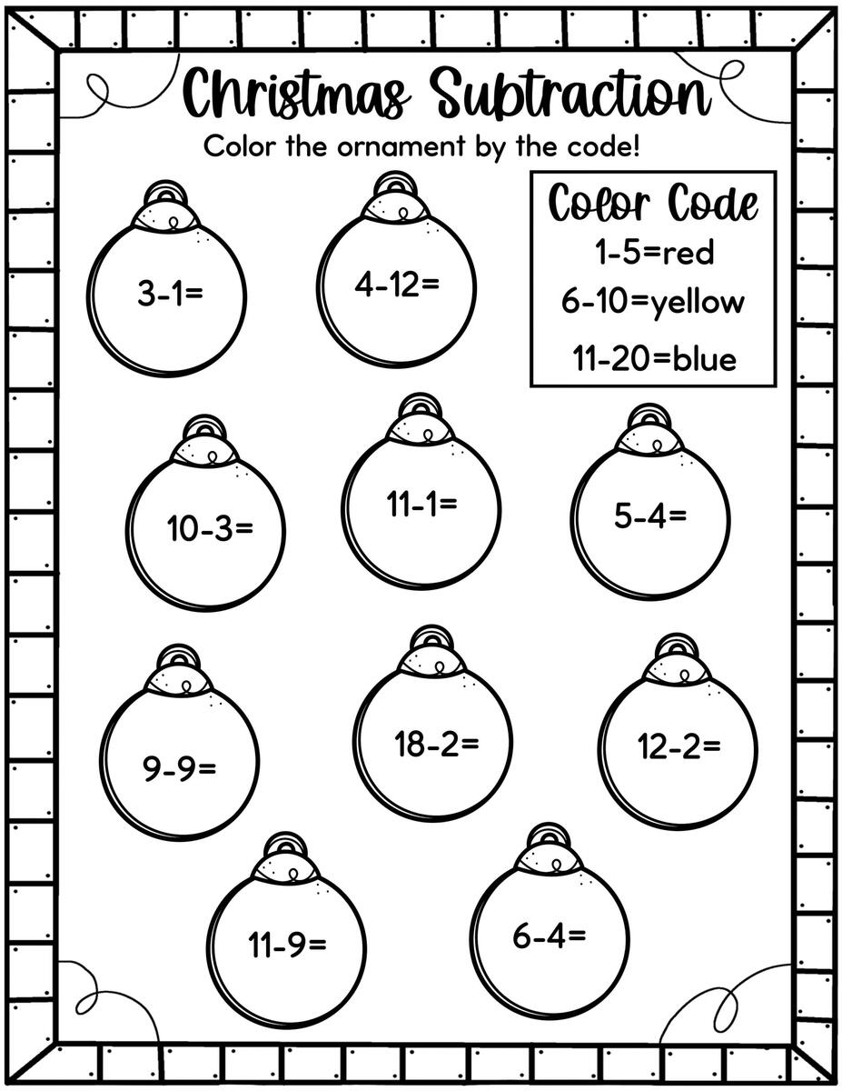 Easy Christmas Math Worksheets Free Kids Activity Zone 3rd Grade Christmas Math Worksheets