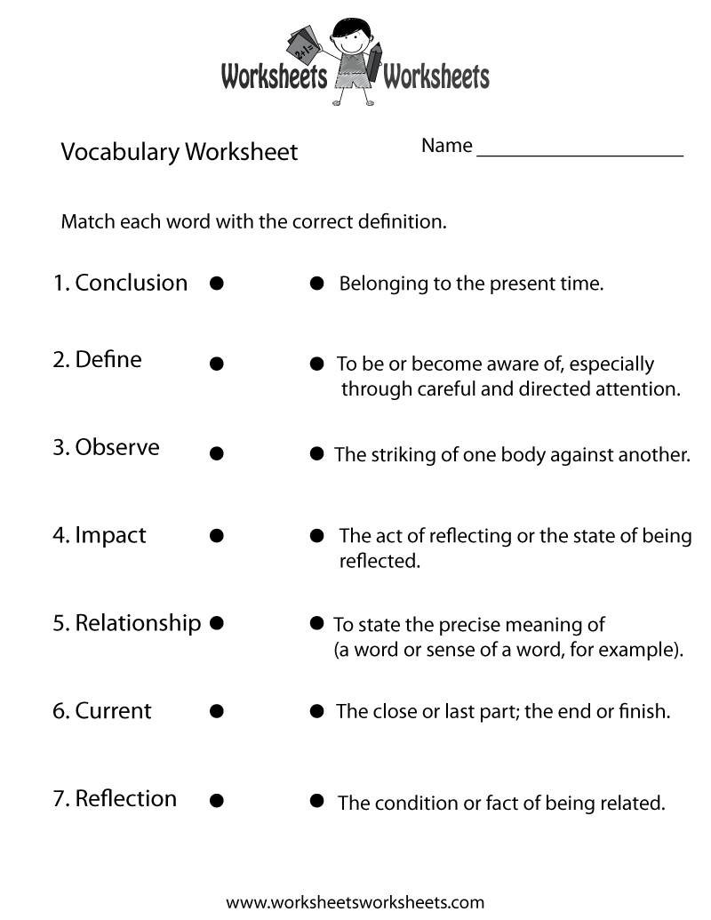 Tracing Words Vocabulary Worksheet Free Printable Digital PDF