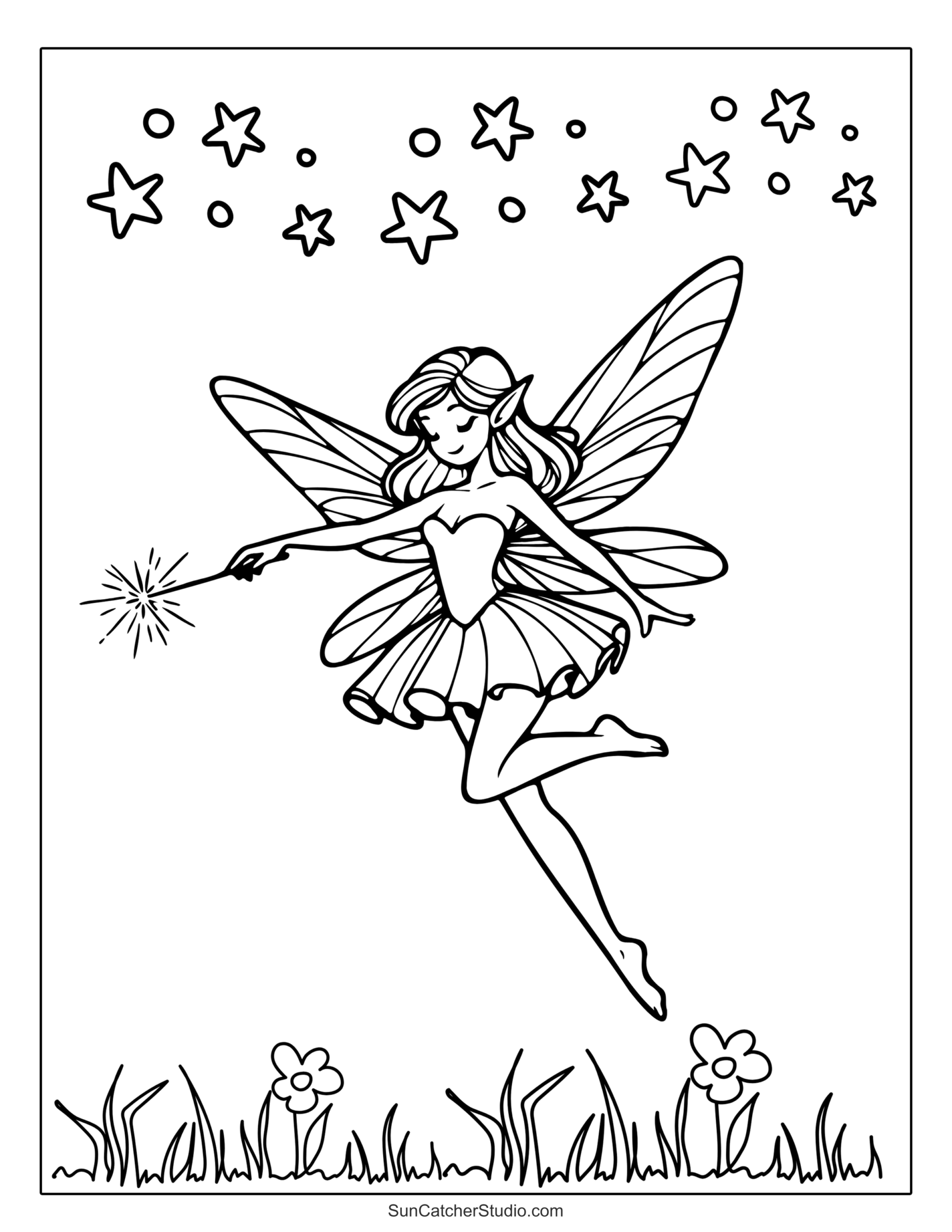 Fairy Coloring Pages Coloring Sheets Of Fairies Free Printables Lettering SVG Files Tools Apps
