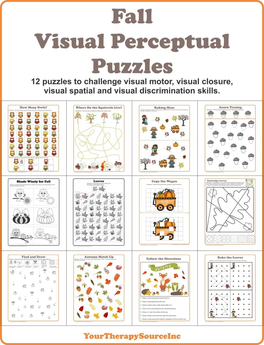 Fall Visual Motor Maze Your Therapy Source