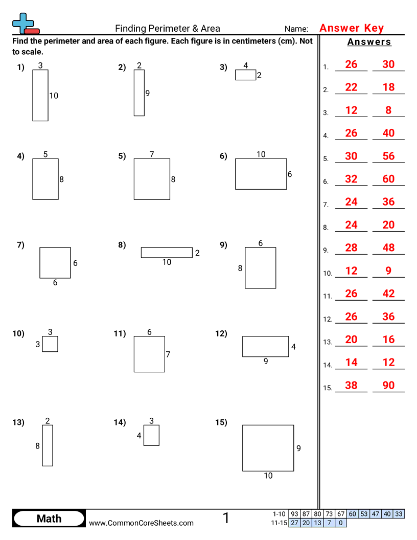 Finding Perimeter Area Worksheet Download 4TH GRADE MATH AREA AND PERIMETER OF A RECTANGLE WORKSHEETS Steemit