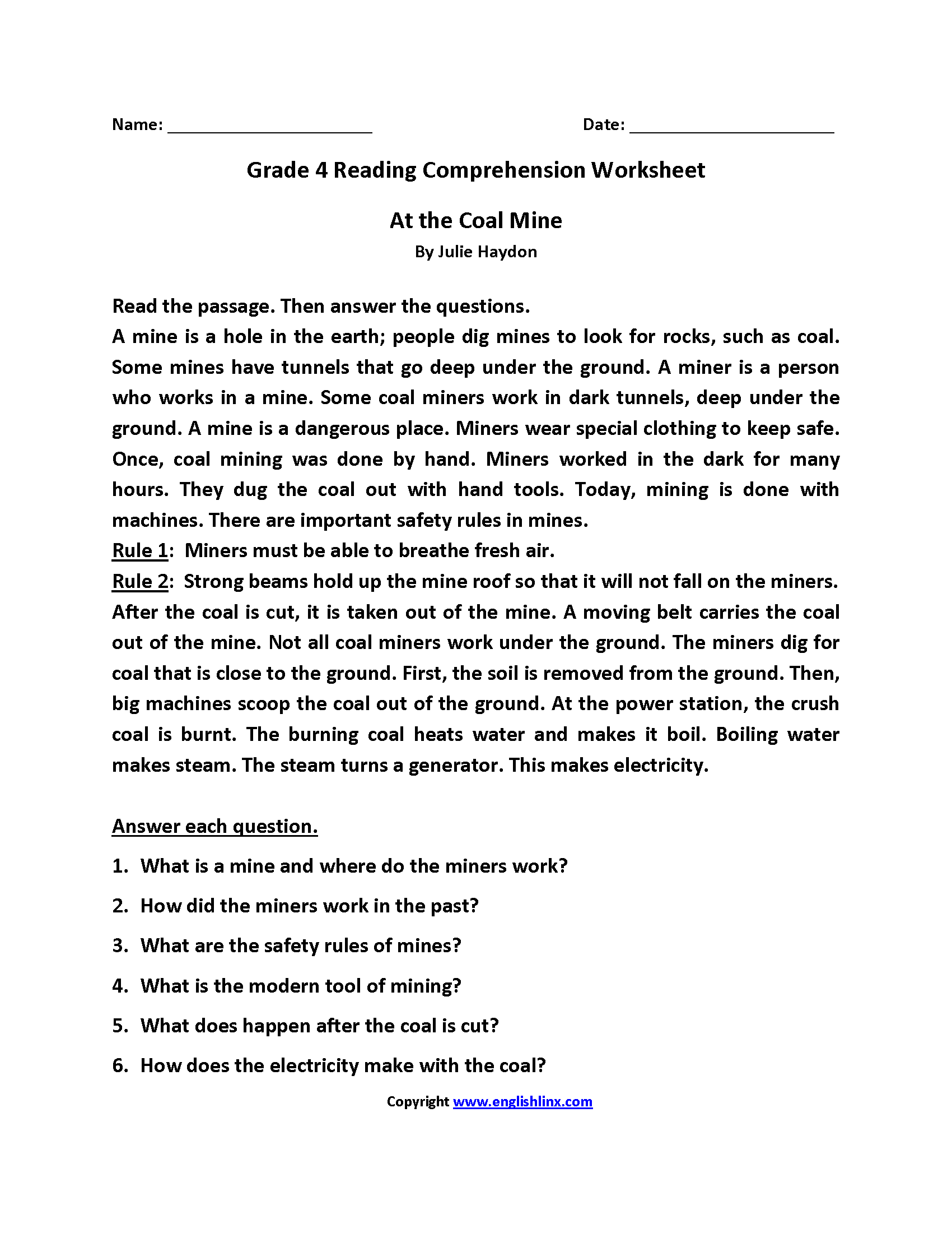 4th Grade Printable Fluency And Reading Comprehension Passages For Homework Or Homeschool Educational Activity Reading Practice Worksheets Etsy