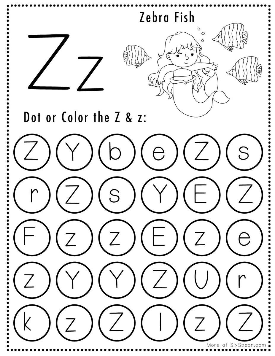 Free Alphabet Do A Dot Printables Worksheets Letter Z Mermaid Themed Sly Spoon Free Alphabet Do A Dot Printables Worksheets Letter Z Mermaid Themed Sly Spoon
