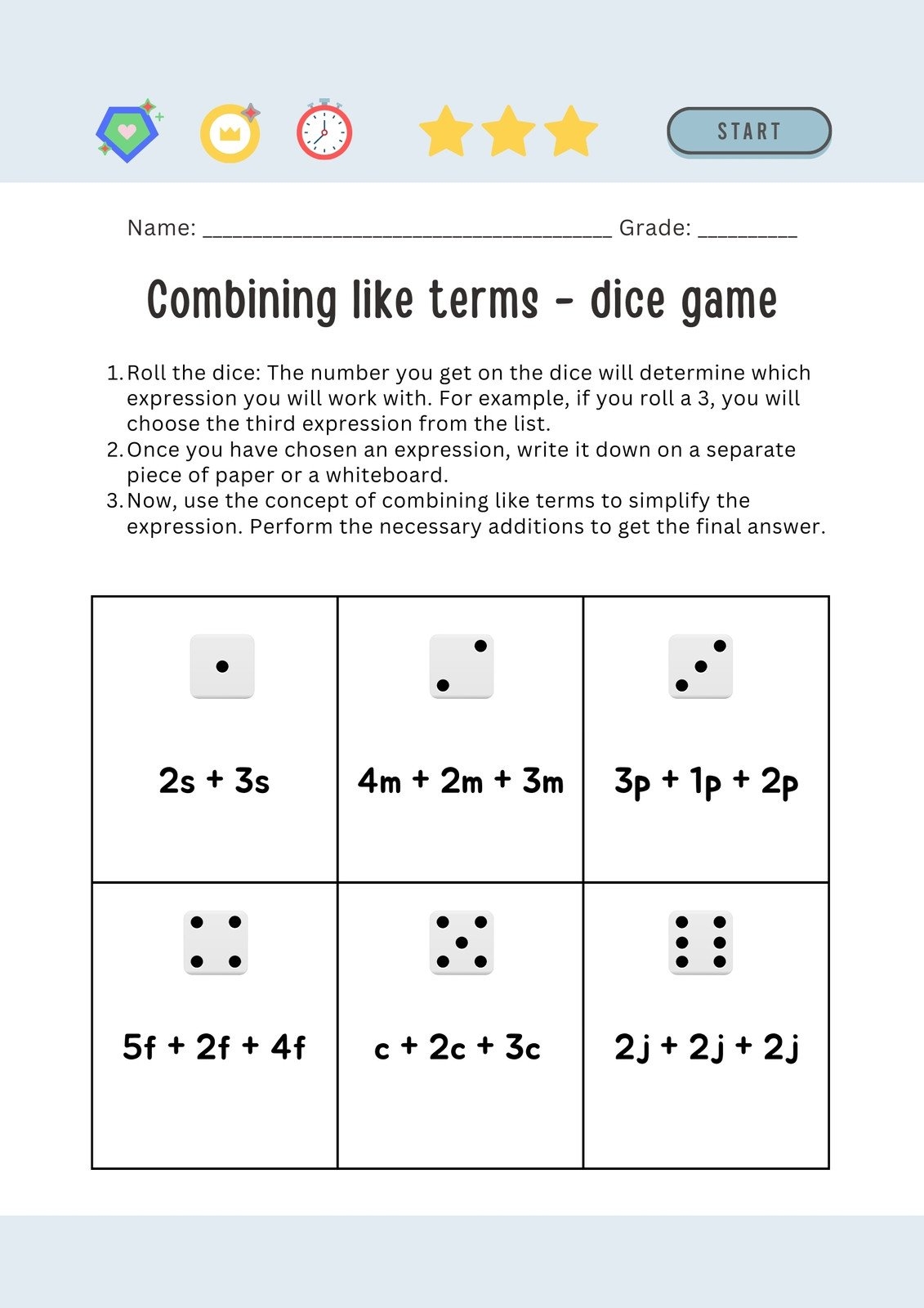 Free Custom Combining Like Terms Worksheet Templates Canva Free Custom Combining Like Terms Worksheet Templates Canva